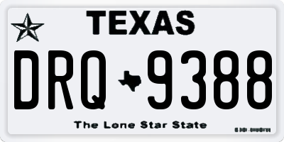 TX license plate DRQ9388