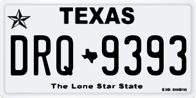 TX license plate DRQ9393