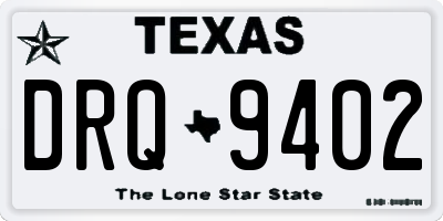 TX license plate DRQ9402