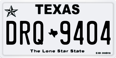 TX license plate DRQ9404