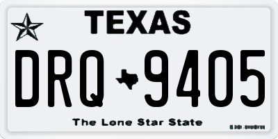 TX license plate DRQ9405