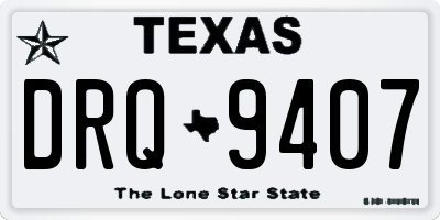 TX license plate DRQ9407