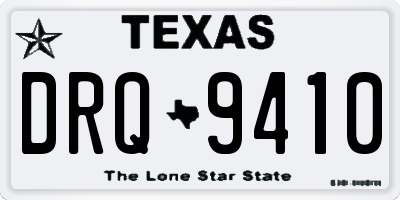 TX license plate DRQ9410