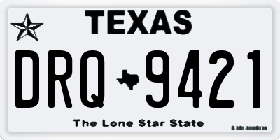 TX license plate DRQ9421