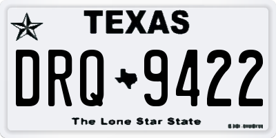 TX license plate DRQ9422