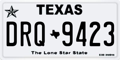 TX license plate DRQ9423