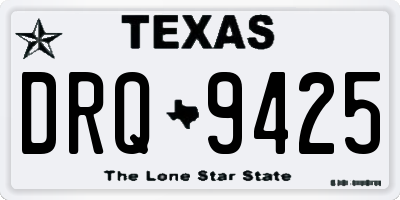 TX license plate DRQ9425