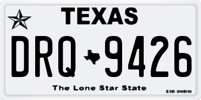 TX license plate DRQ9426