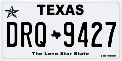 TX license plate DRQ9427