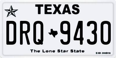 TX license plate DRQ9430