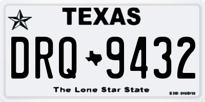 TX license plate DRQ9432