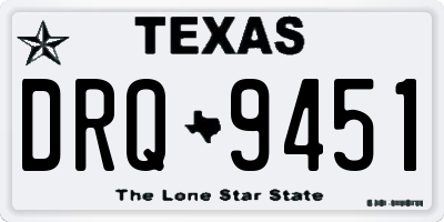 TX license plate DRQ9451