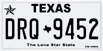 TX license plate DRQ9452