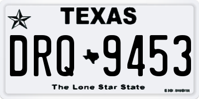 TX license plate DRQ9453