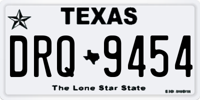 TX license plate DRQ9454