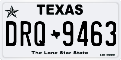 TX license plate DRQ9463