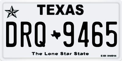TX license plate DRQ9465