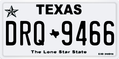 TX license plate DRQ9466