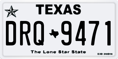 TX license plate DRQ9471