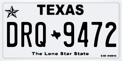 TX license plate DRQ9472