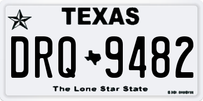 TX license plate DRQ9482