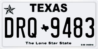 TX license plate DRQ9483