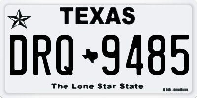 TX license plate DRQ9485