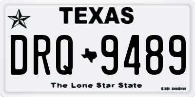 TX license plate DRQ9489