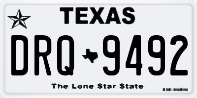 TX license plate DRQ9492