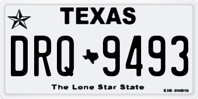 TX license plate DRQ9493