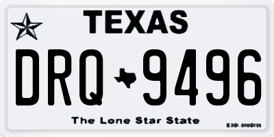 TX license plate DRQ9496