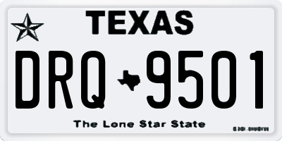 TX license plate DRQ9501