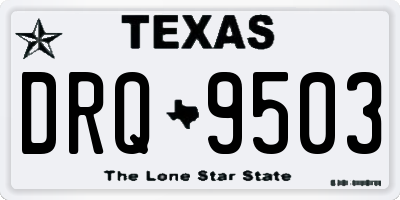 TX license plate DRQ9503