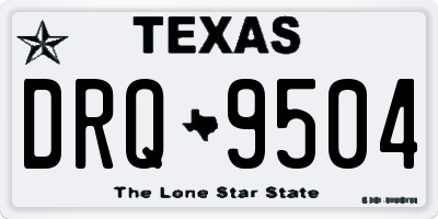 TX license plate DRQ9504