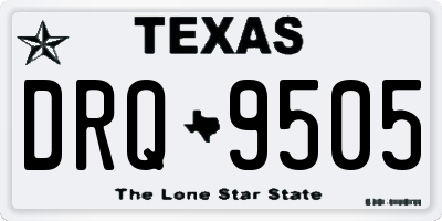 TX license plate DRQ9505