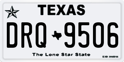 TX license plate DRQ9506
