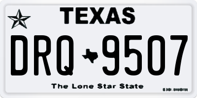 TX license plate DRQ9507