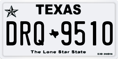 TX license plate DRQ9510