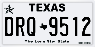 TX license plate DRQ9512