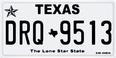 TX license plate DRQ9513