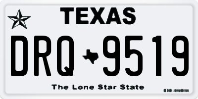 TX license plate DRQ9519