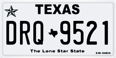 TX license plate DRQ9521
