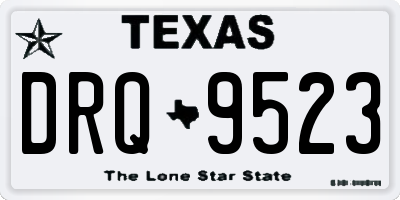 TX license plate DRQ9523