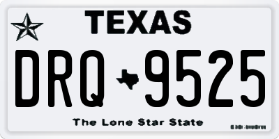 TX license plate DRQ9525
