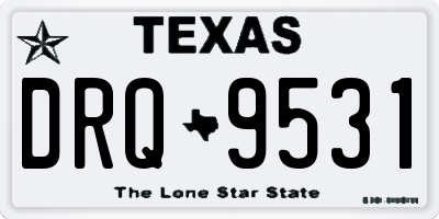 TX license plate DRQ9531