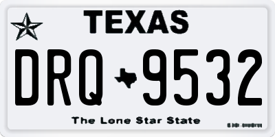 TX license plate DRQ9532