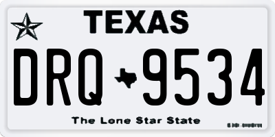 TX license plate DRQ9534