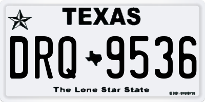 TX license plate DRQ9536