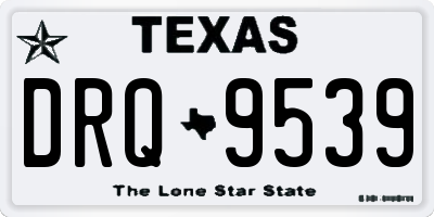 TX license plate DRQ9539
