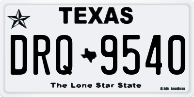 TX license plate DRQ9540